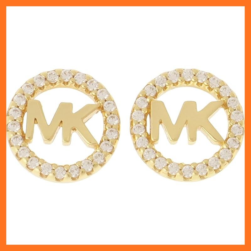 新品】 マイケルコース MKロゴ パヴェ サークル スタッド ピアス