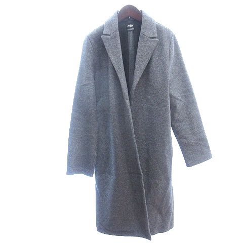 ザラ ZARA チェスターコート ロング M グレー /AU - メルカリ