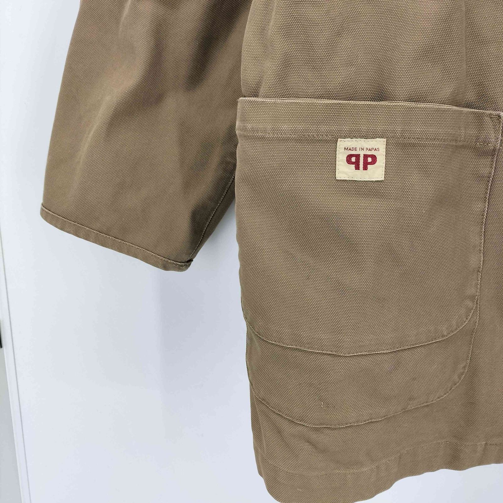 パパス papas 襟ロゴ刺繍 中綿キルティングライナー付 ハンティング