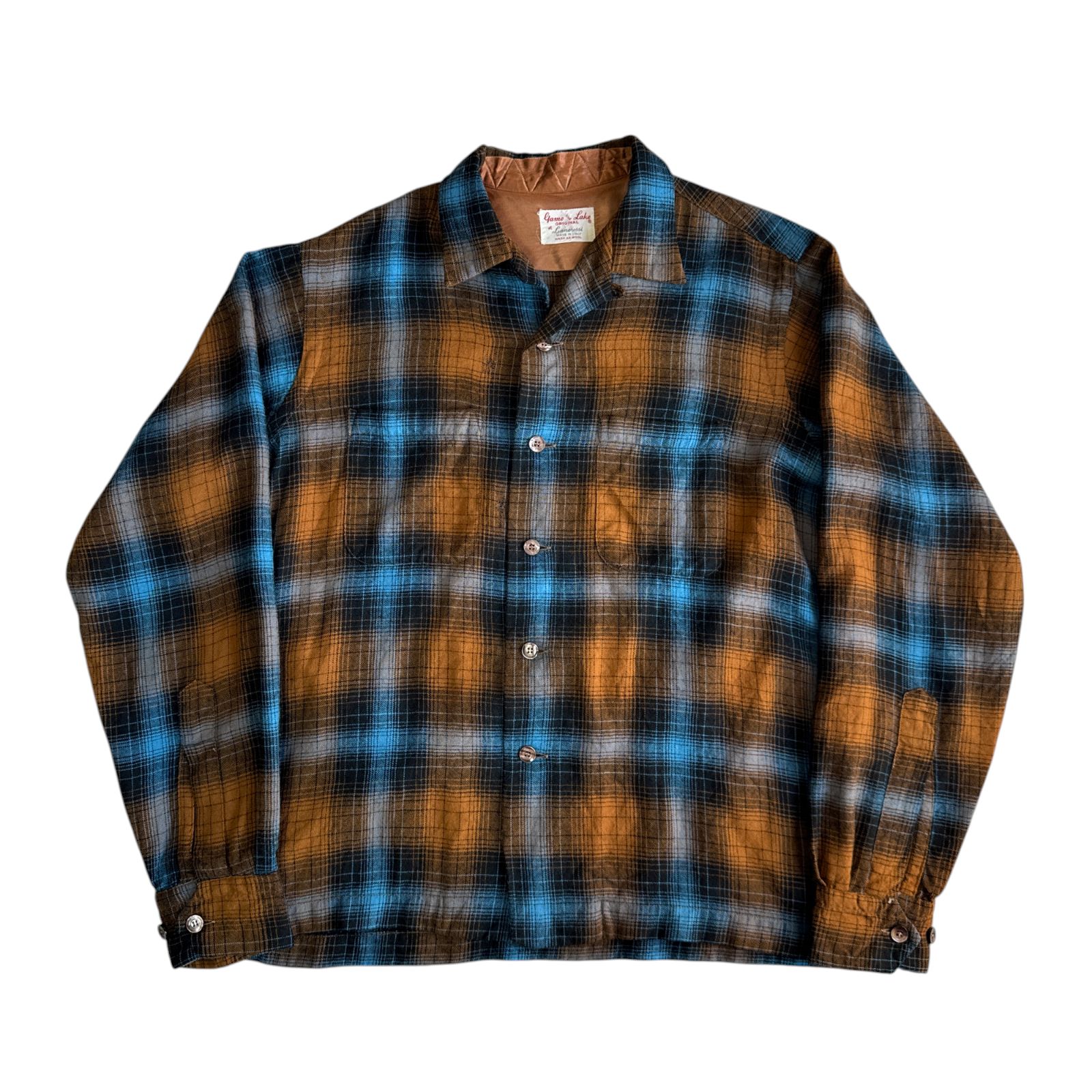 50s - 60s Game and Lake Lanerossi 開襟 ウールシャツ L-XLサイズ