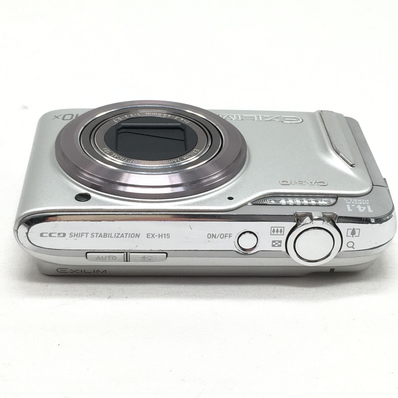 やや難あり】CASIO デジタルカメラ EXILIM 1410万画素 10倍 シルバー