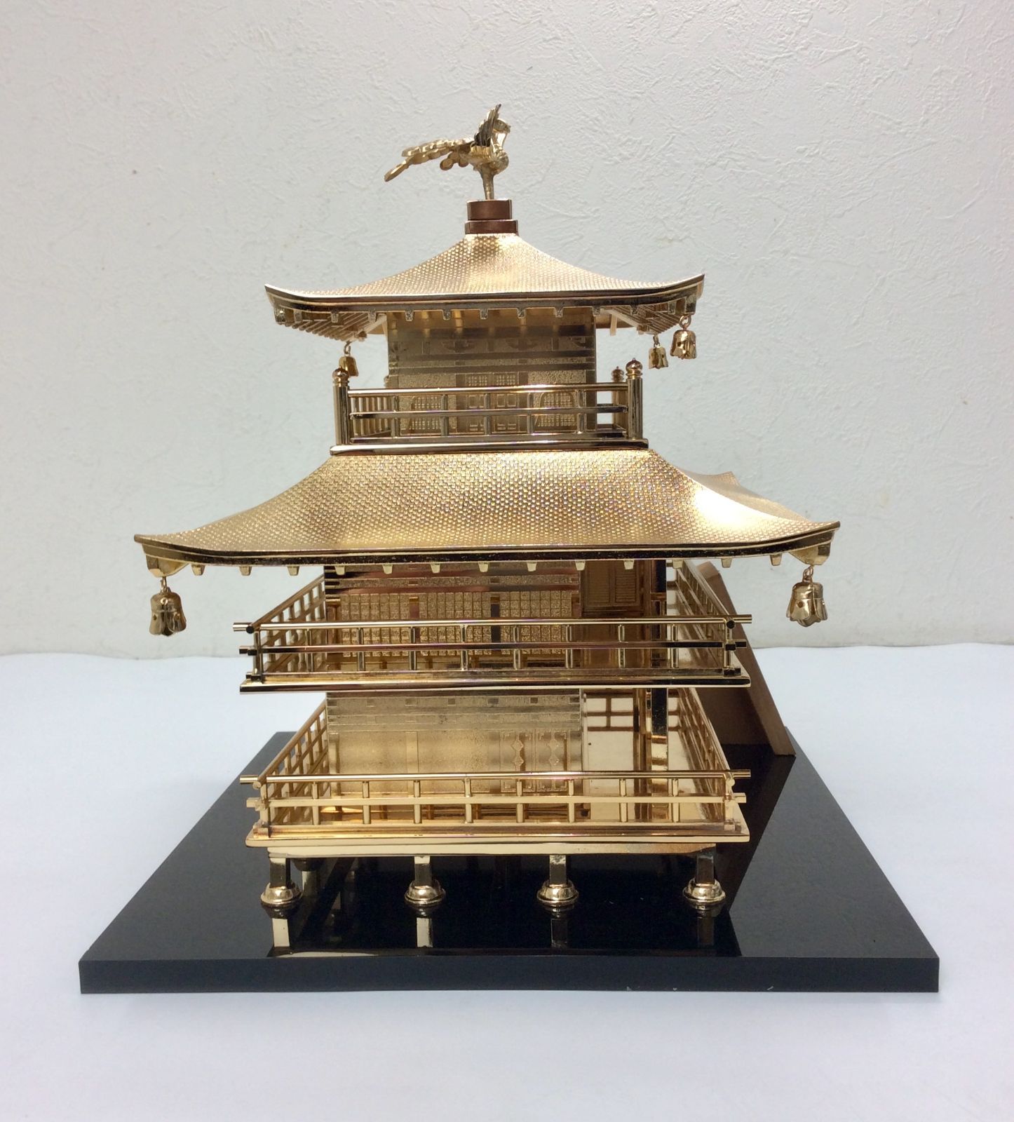 金閣寺 鹿苑寺 置物 オブジェ インテリア 金属工芸 レトロ 高さ：約