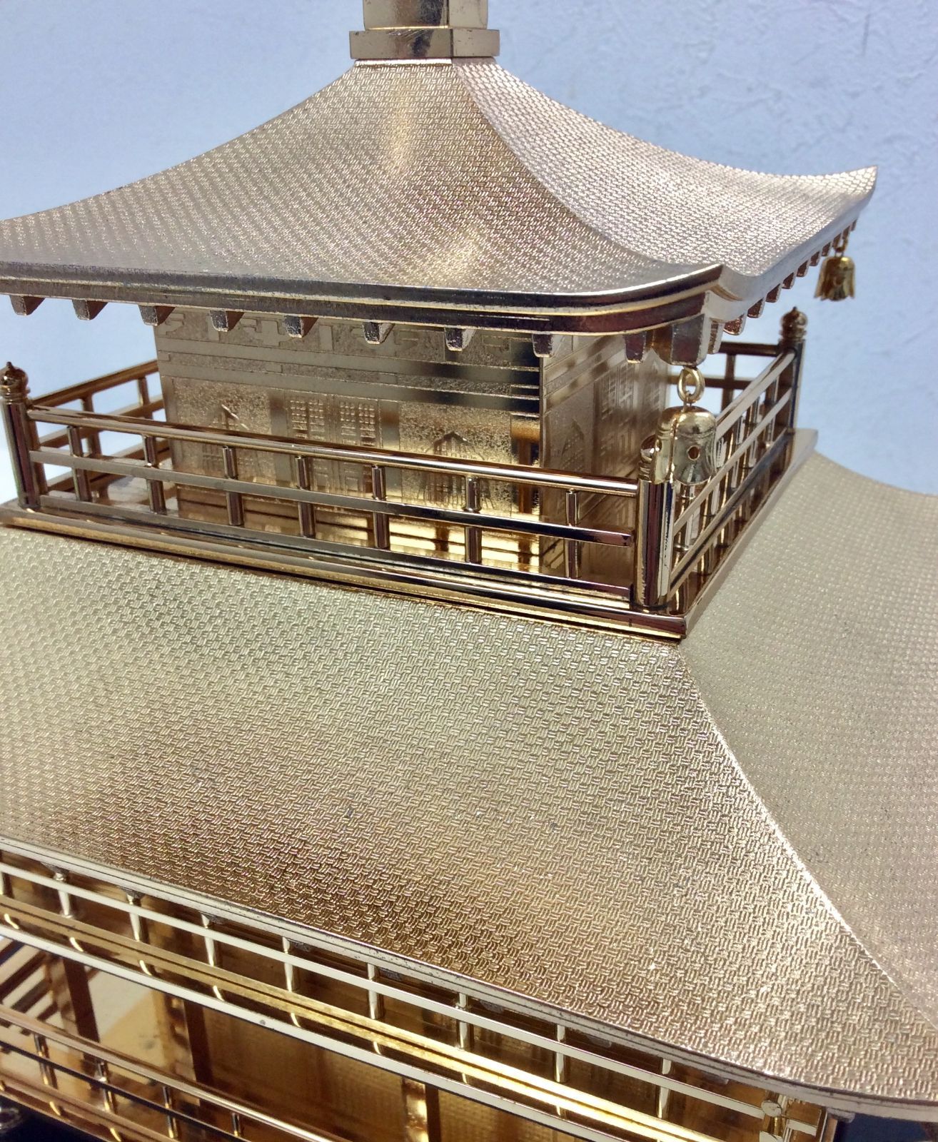 金閣寺 鹿苑寺 置物 オブジェ インテリア 金属工芸 レトロ 高さ：約