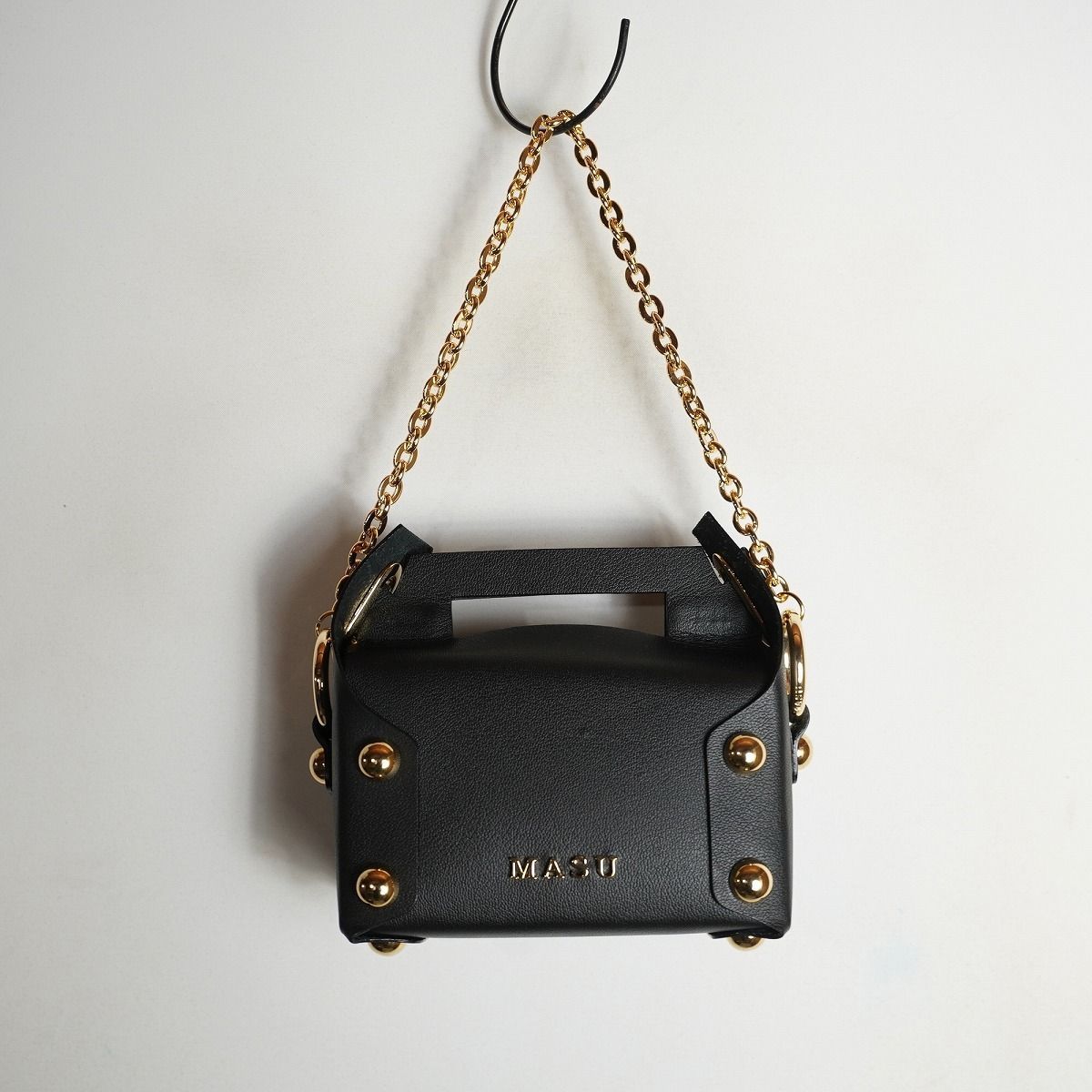 極美品 26SS MASU エムエーエスユー LEATHER CAKE BAG M26U6OJ008 