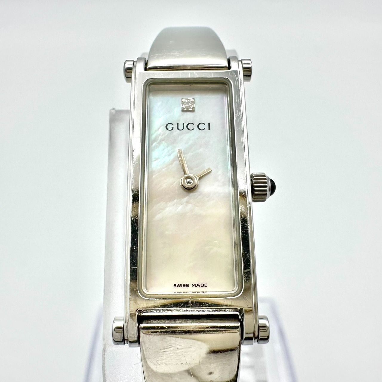 返品OK】新品電池交換済み GUCCI グッチ 1500L クォーツ 1Pダイヤ