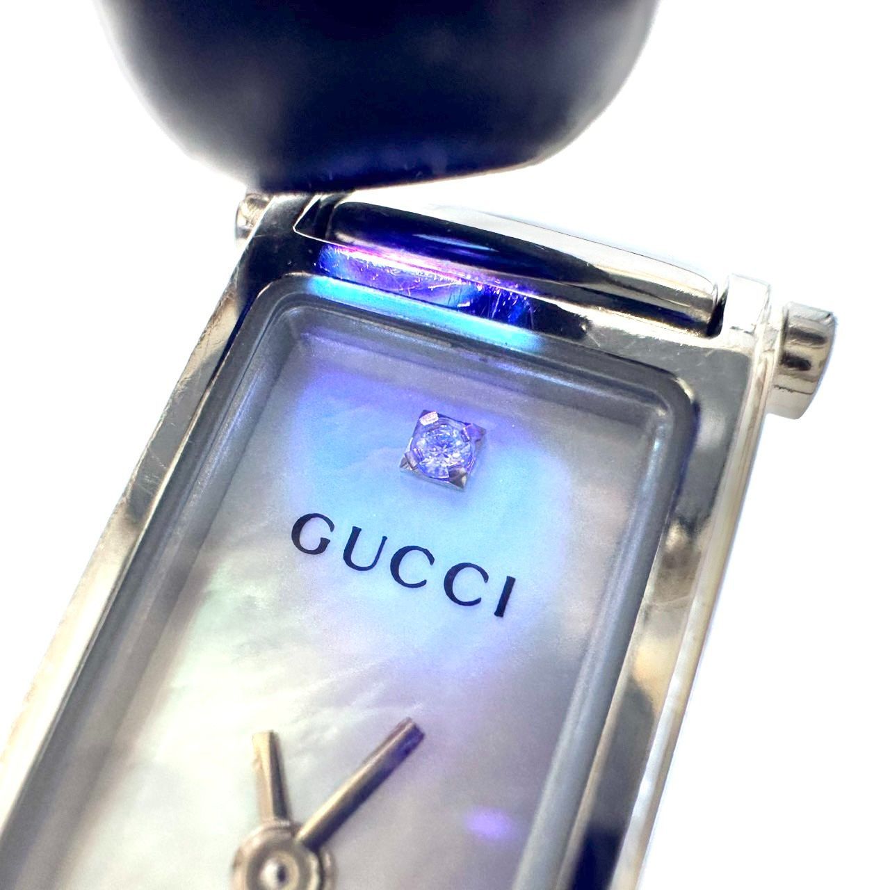 返品OK】新品電池交換済み GUCCI グッチ 1500L クォーツ 1Pダイヤ