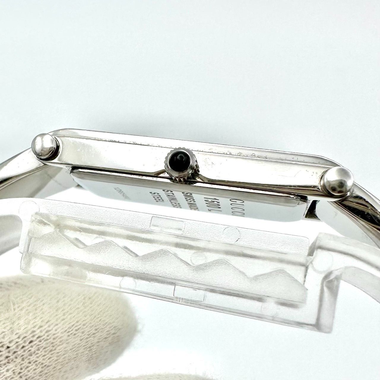 返品OK】新品電池交換済み GUCCI グッチ 1500L クォーツ 1Pダイヤ