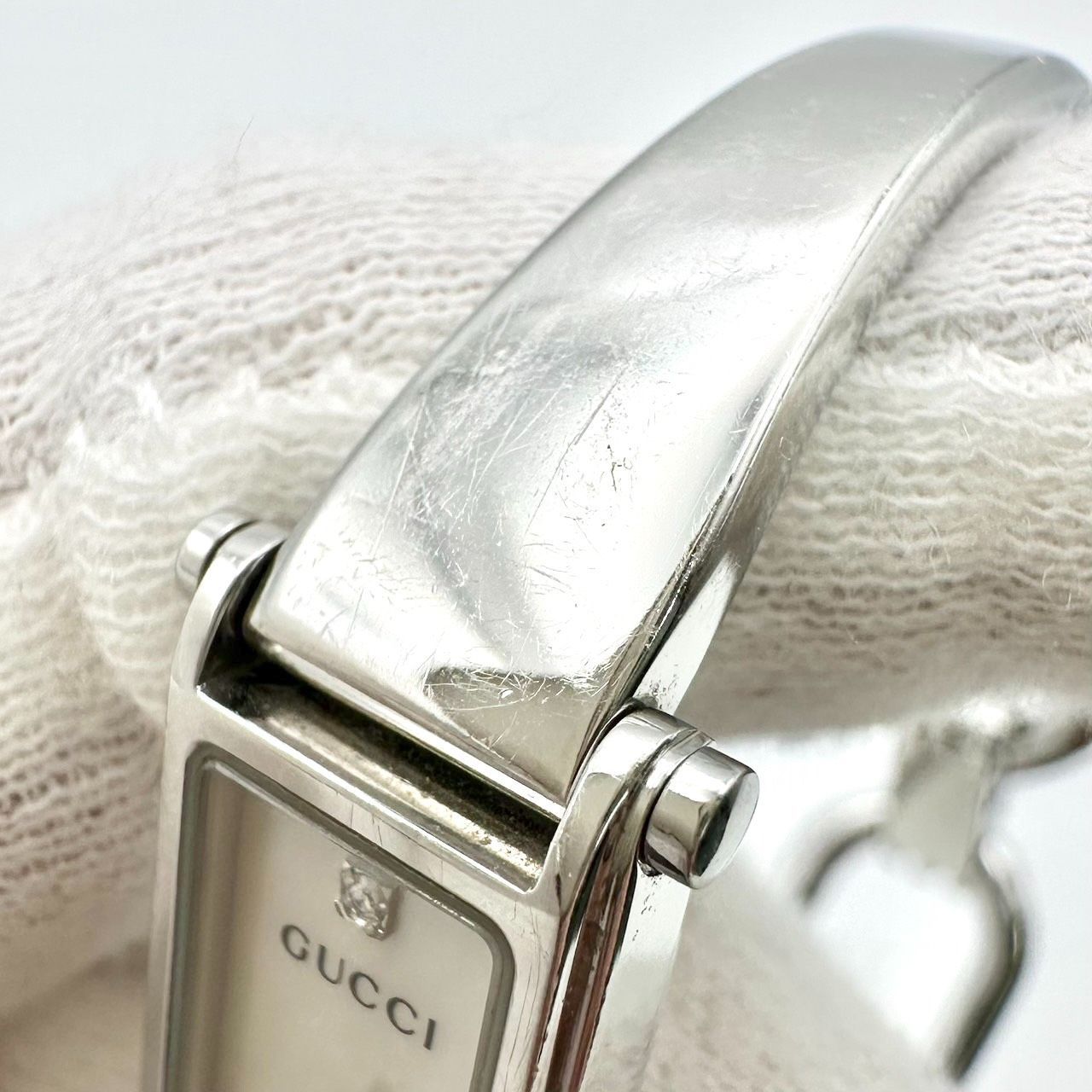 返品OK】新品電池交換済み GUCCI グッチ 1500L クォーツ 1Pダイヤ