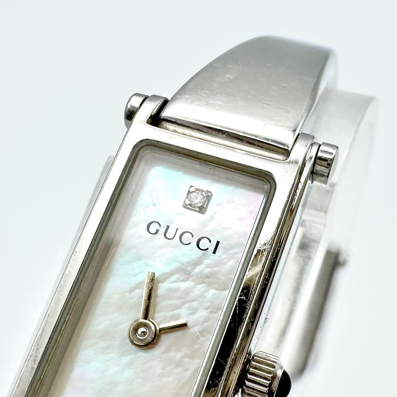 返品OK】新品電池交換済み GUCCI グッチ 1500L クォーツ 1Pダイヤ