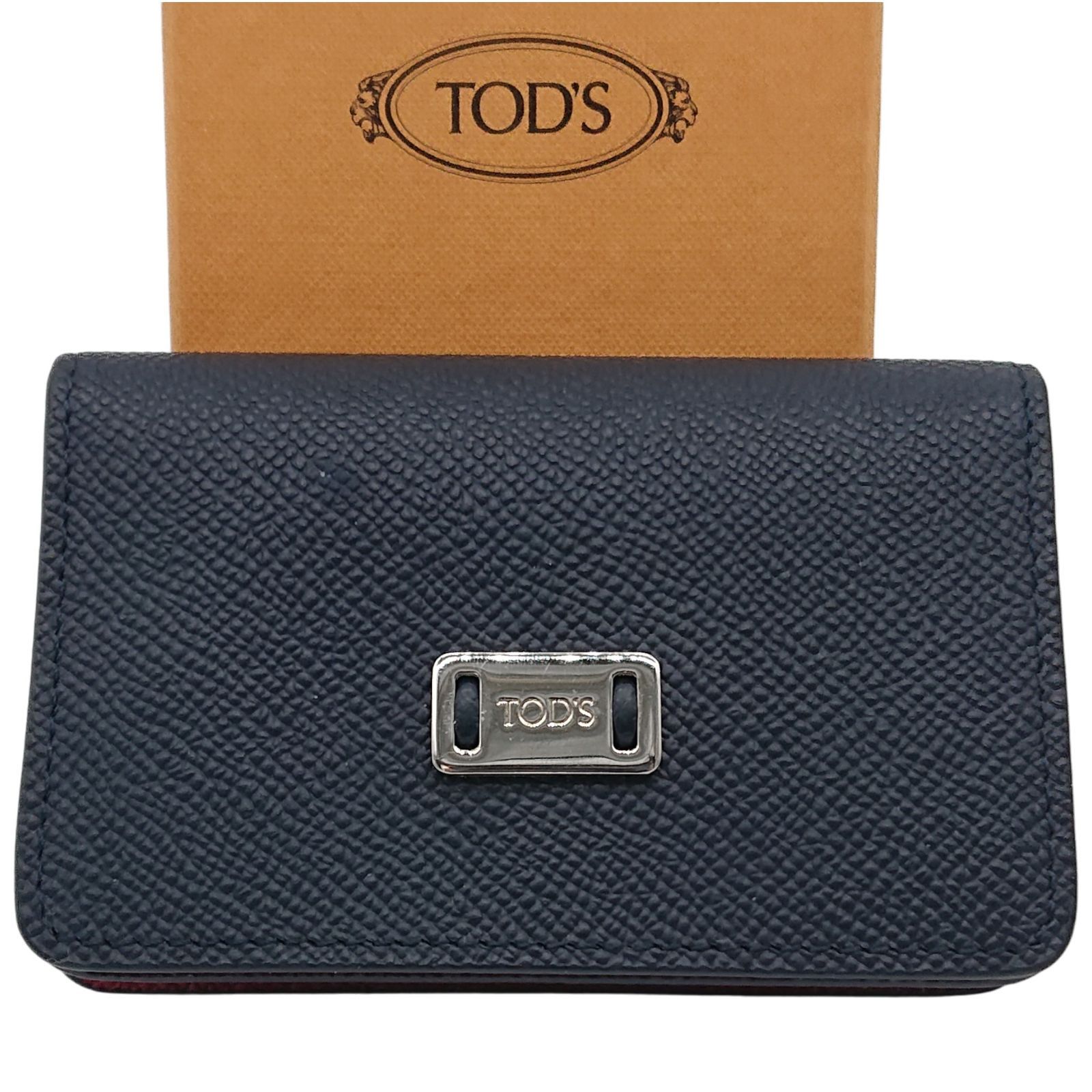極美品】TOD'S トッズ D-Bag 名刺入れ カードケース ネイビー レッド
