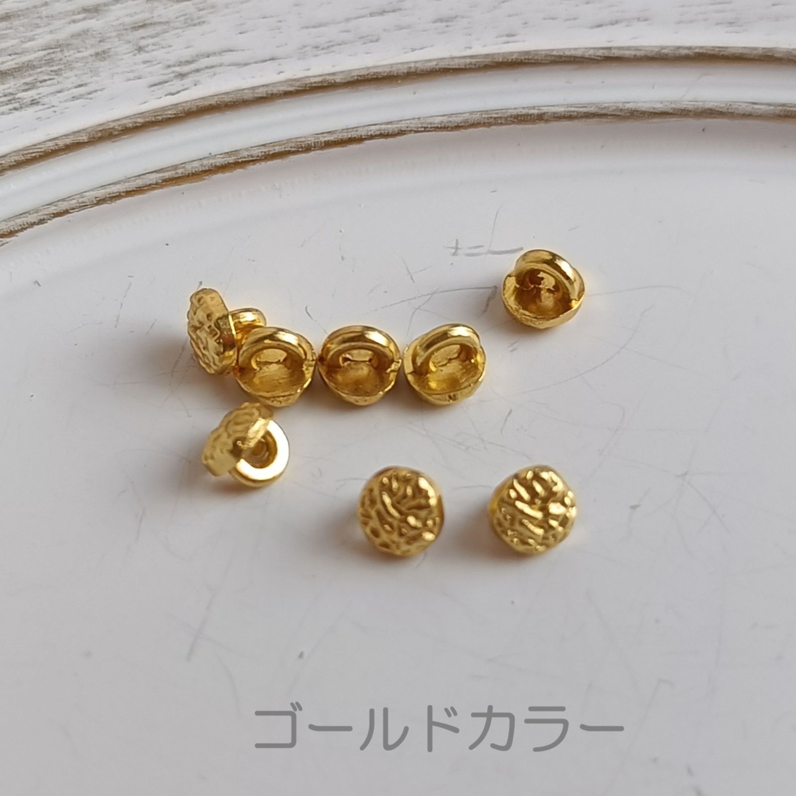 メタルボタン☆ミニボタン☆シャンクボタン☆4mm☆フラットラウンド☆8