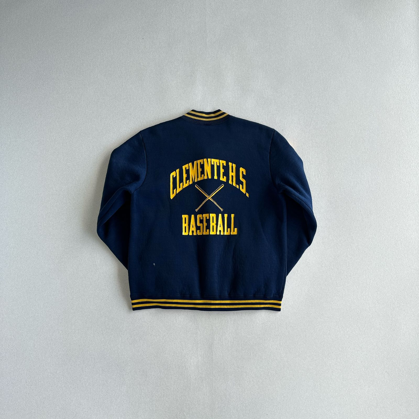 希少90s USA製】Champion 青タグ ボタスタ 豪華プリント ネイビー 