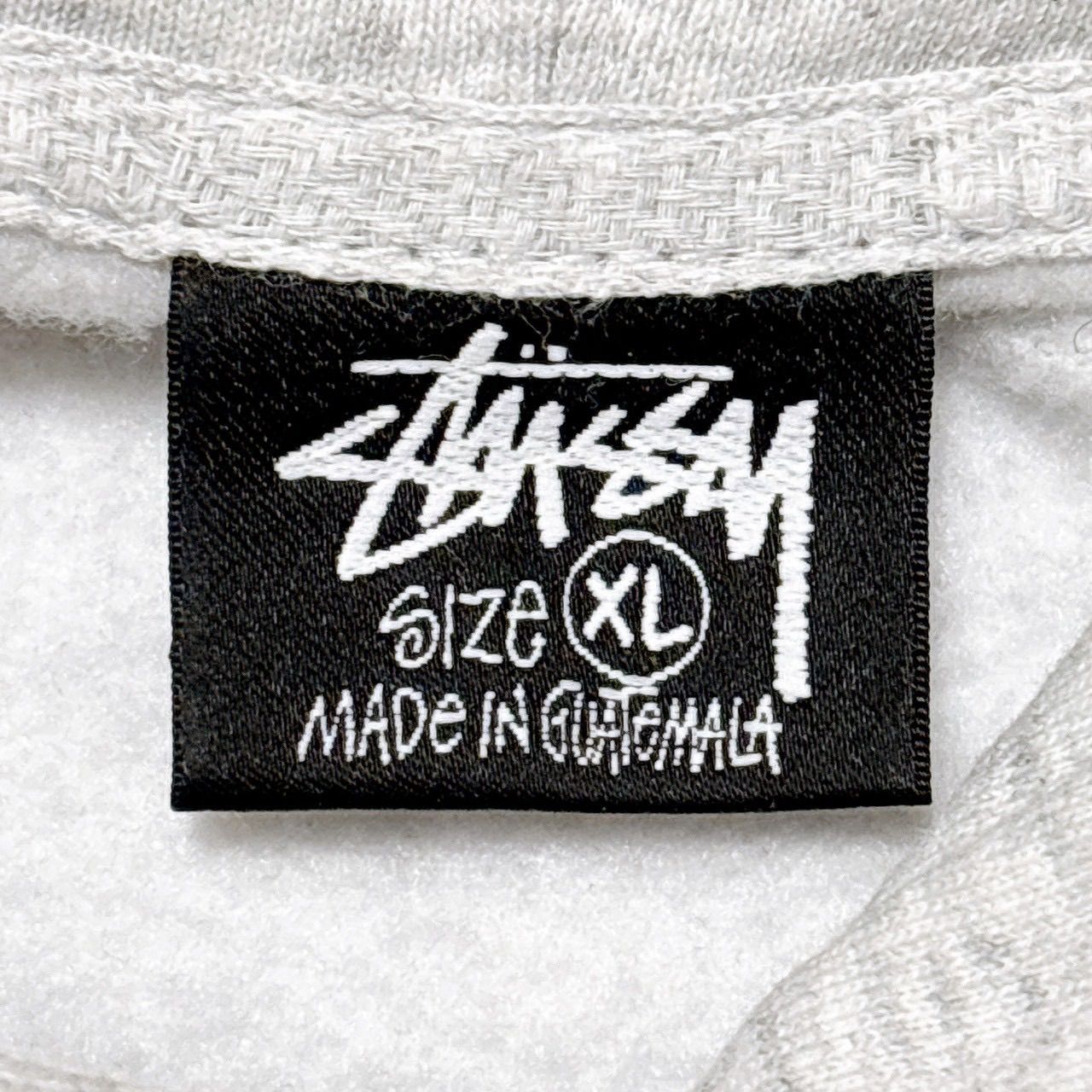 ステューシー STUSSY パーカー センター刺繍ロゴ グレー XLサイズ 