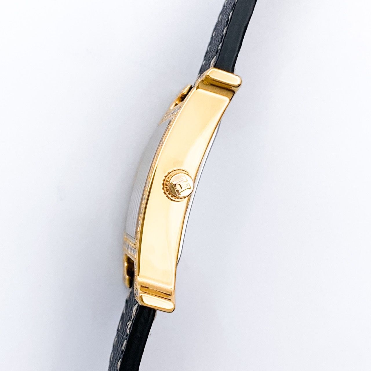 仕上済】エルメス Hウォッチ 白文字盤 ゴールド ダイヤ SS SS