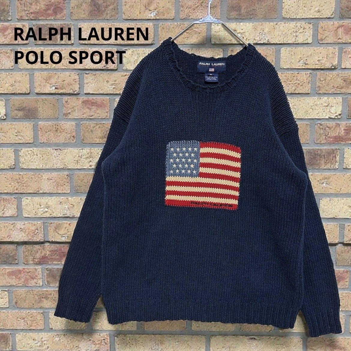 POLO SPORT RALPH LAUREN ポロラルフローレン 星条旗 コットンニット