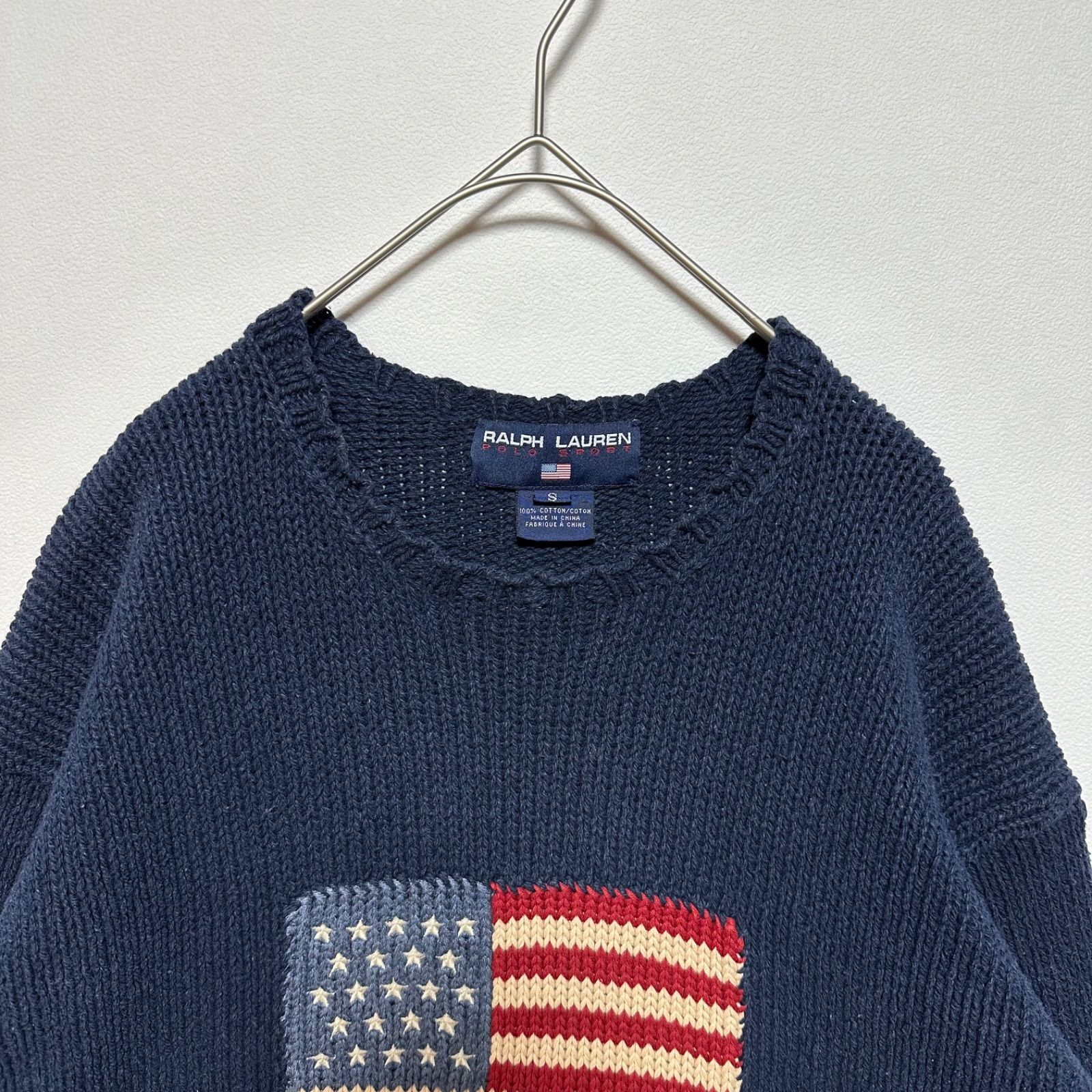POLO SPORT RALPH LAUREN ポロラルフローレン 星条旗 コットンニット
