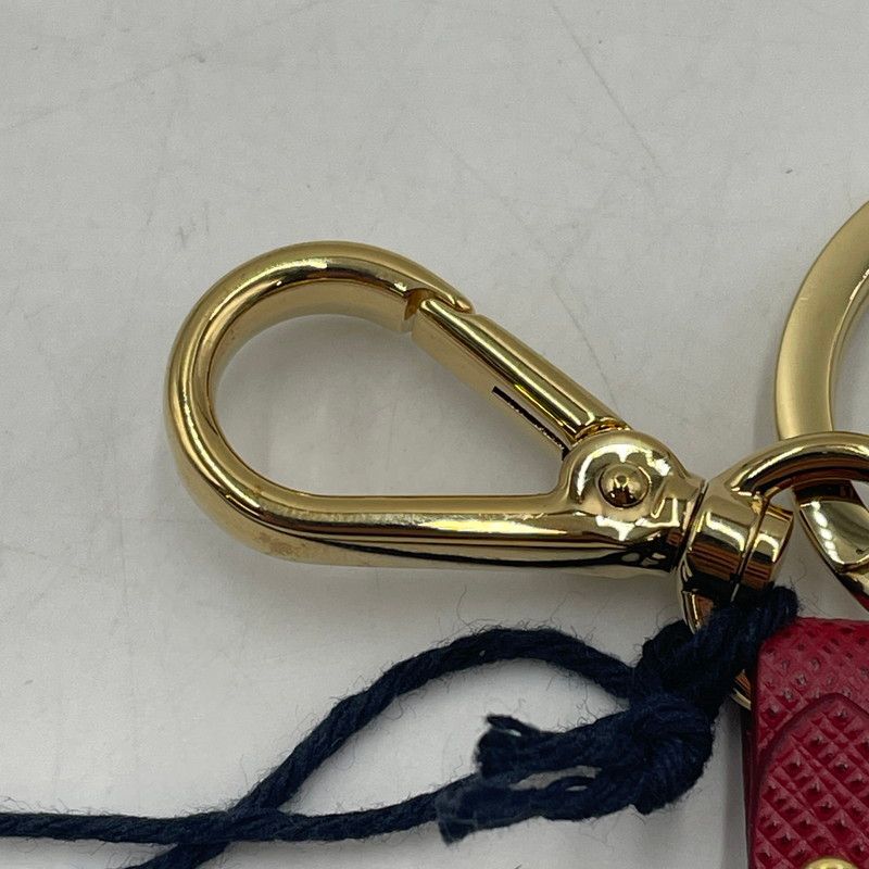 プラダ サフィアーノ キーリング 中古品】PRADA プラダ SAFFIANO LEATHER KEY RING 1PP067 サフィアーノ