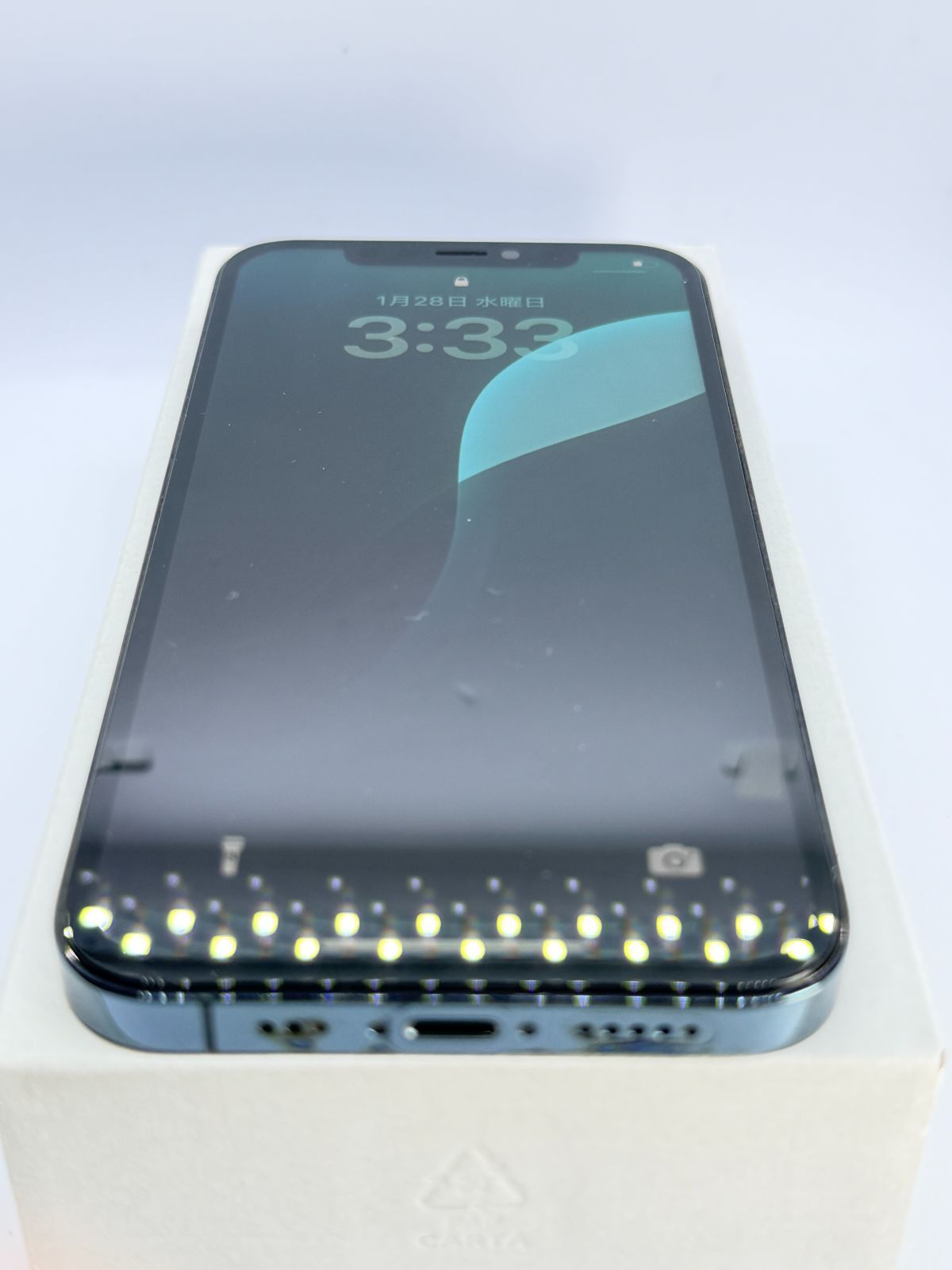 BT100%】iPhone 12 pro 256GB パシフィックブルー SIMフリー#146