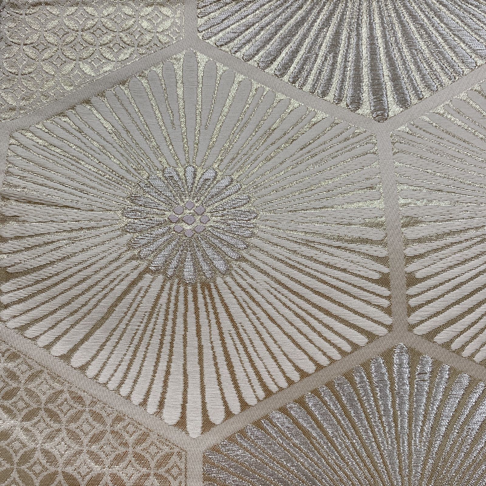 6857］袋帯 花亀甲文様 シルバー 六通 正絹 着物 フォーマル - メルカリ