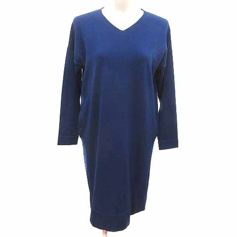 バーニーズニューヨーク BARNEYS NEW YORK ワンピース ひざ丈 ニット V