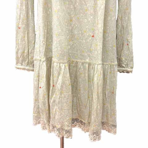 フランシュリッペ franche lippee ワンピース ミニ Uネック レース 花