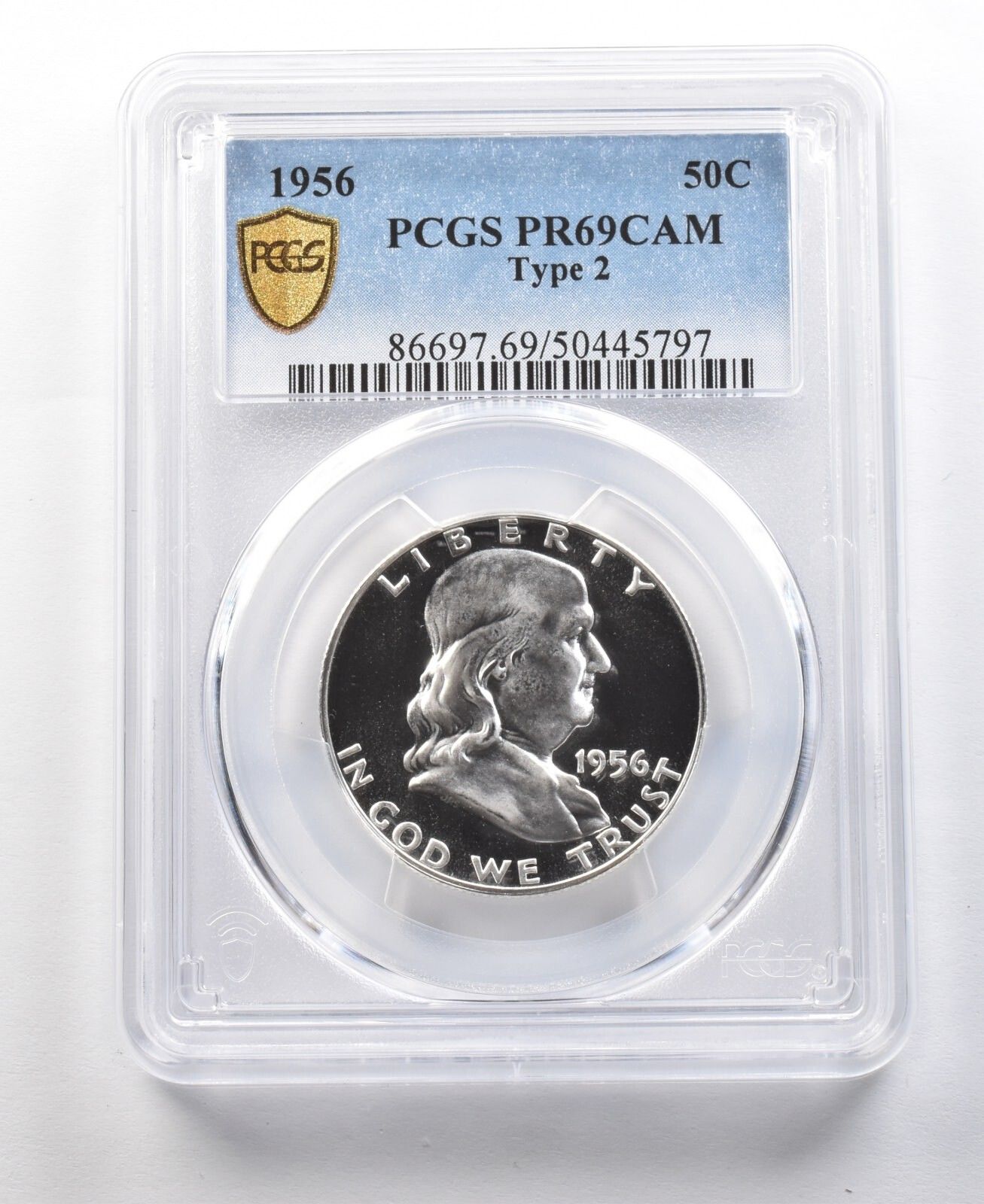 1956年 フランクリン ハーフダラー タイプ2 PR69 CAM PCGS *0377