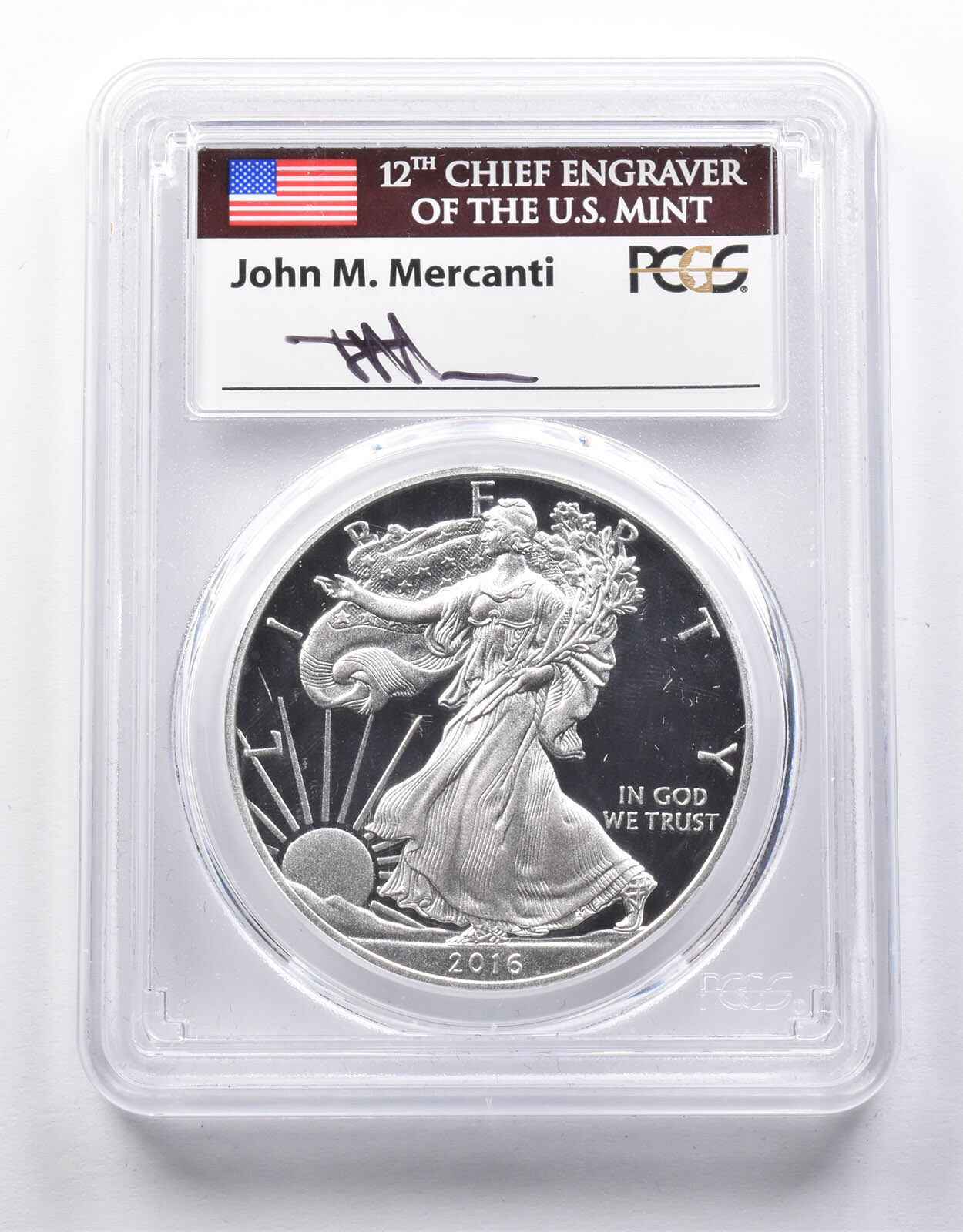 PR70DCAM 2016-W アメリカンシルバーイーグル FS メルカンティ サイン