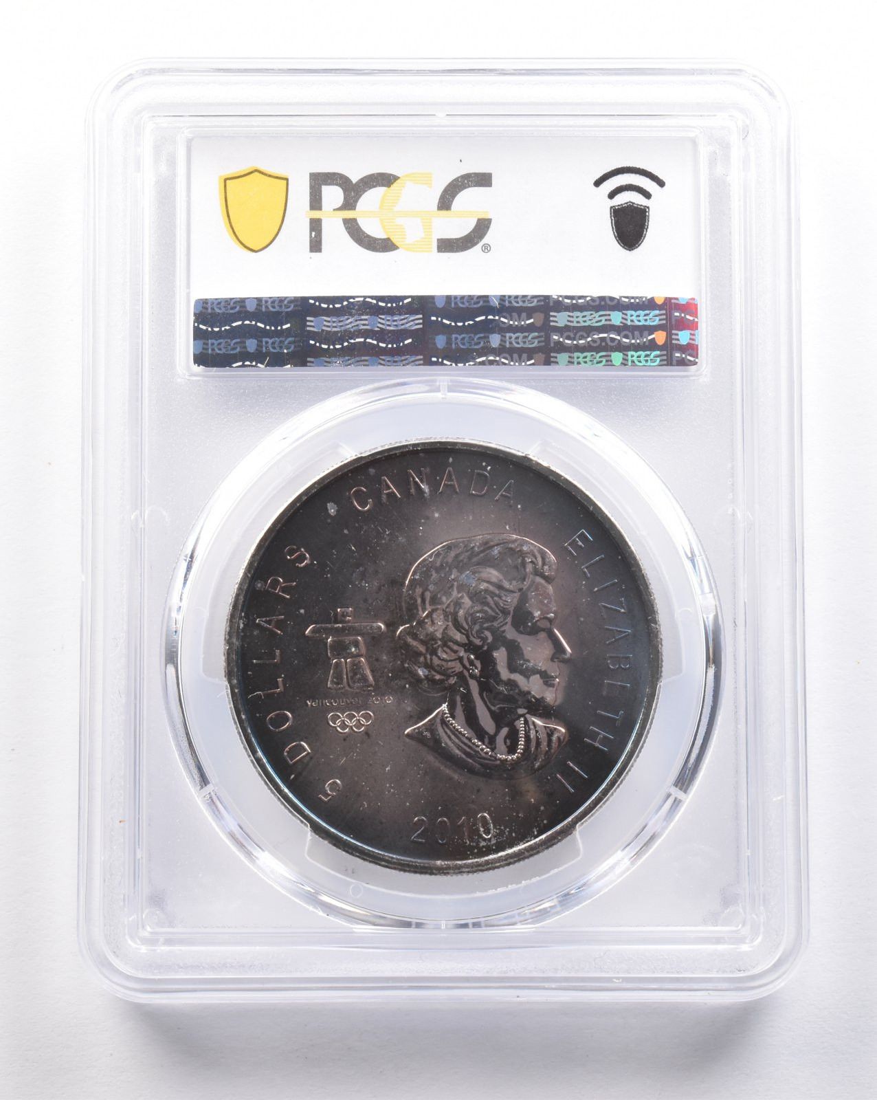 2010年 カナダ 5ドル銀貨 バンクーバーオリンピック ホッケー MS66