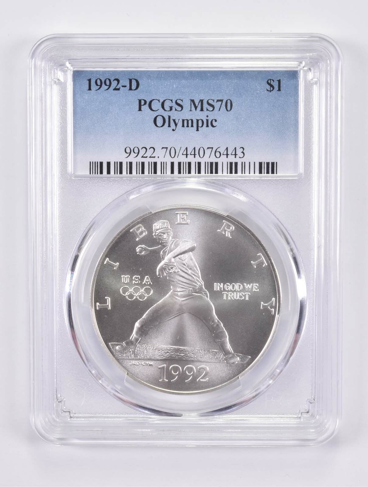 MS70 1992-D オリンピック野球記念銀貨 PCGS ブルーラベル - メルカリ