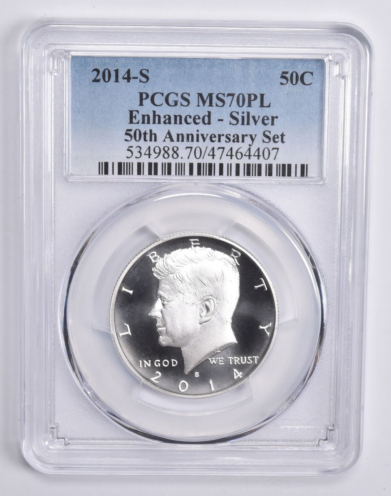 2014-S ケネディ・ハーフダラー 50周年記念セット エンハンスド MS70