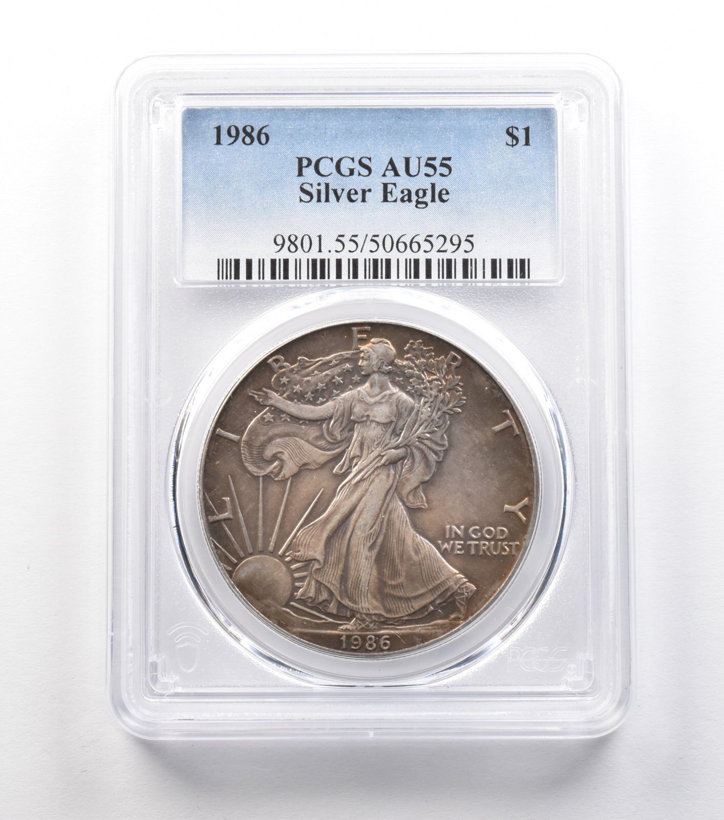 1986年 アメリカン シルバー イーグル AU55 PCGS ローボール