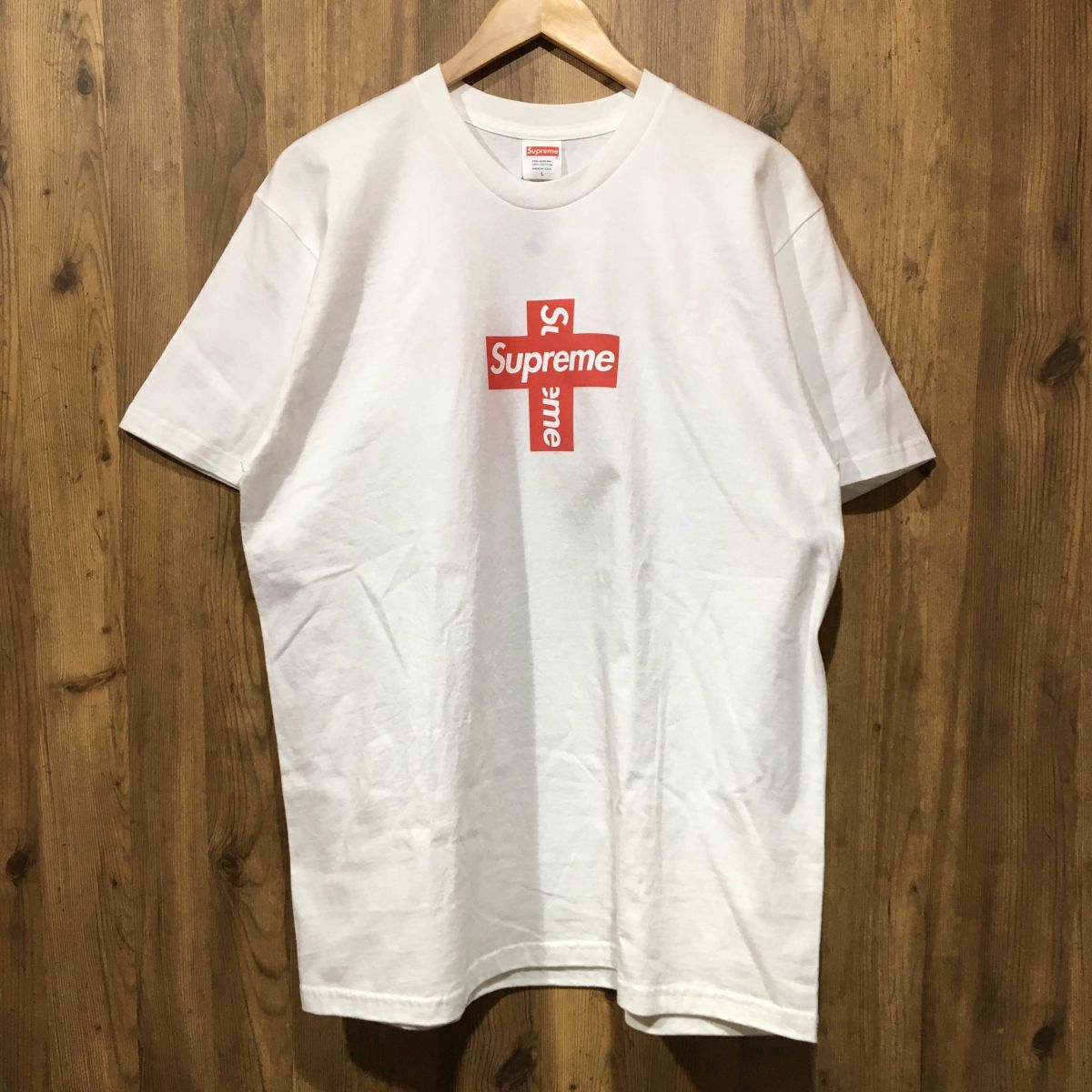 Supreme box logo L/S tee半袖 Lサイズ Supreme シュプリーム Cross Box Logo Tee クロスボックスロゴTシャツ