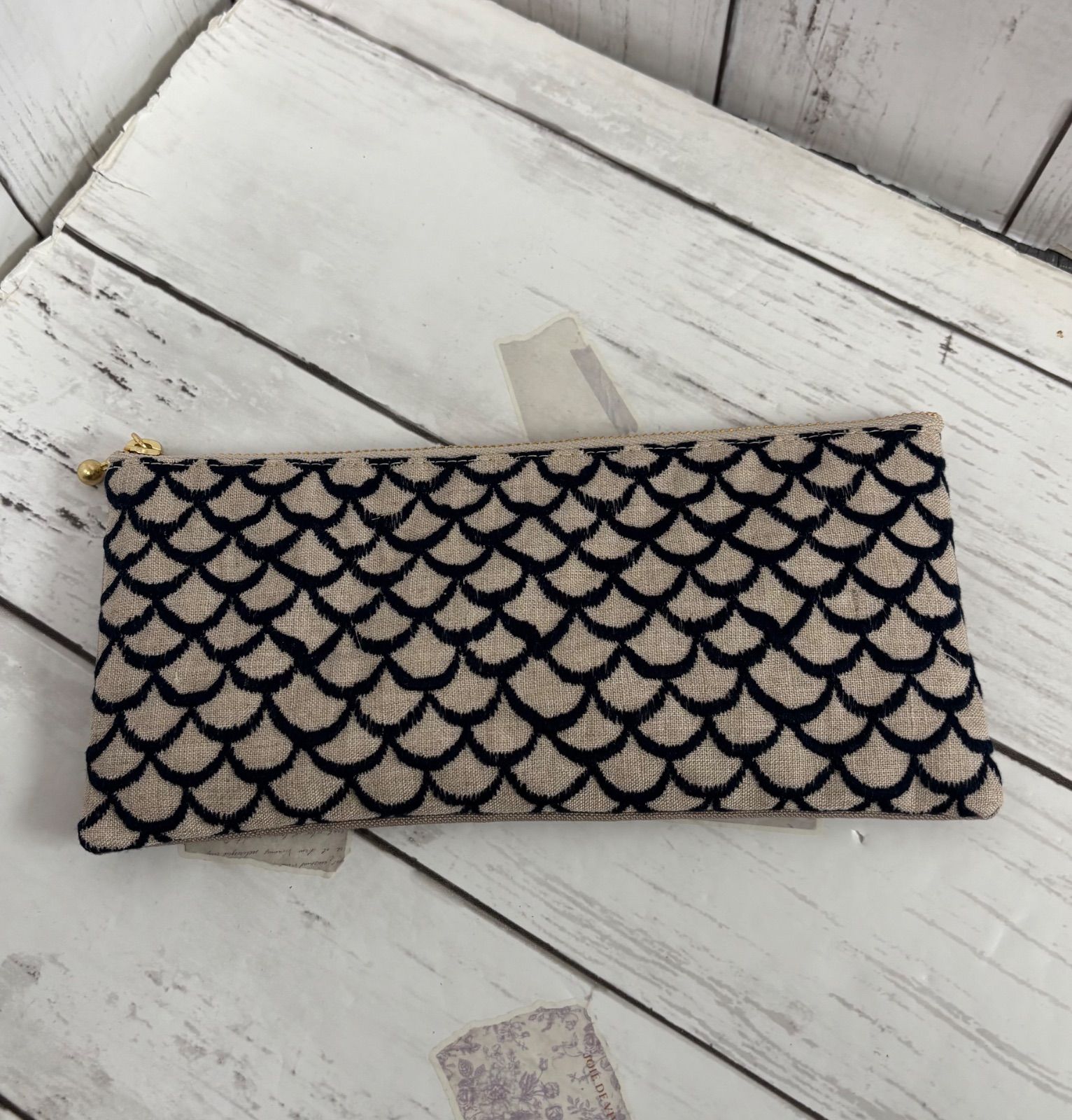 ハンドメイド ミナペルホネン マーメイドの横長ポーチ - メルカリ