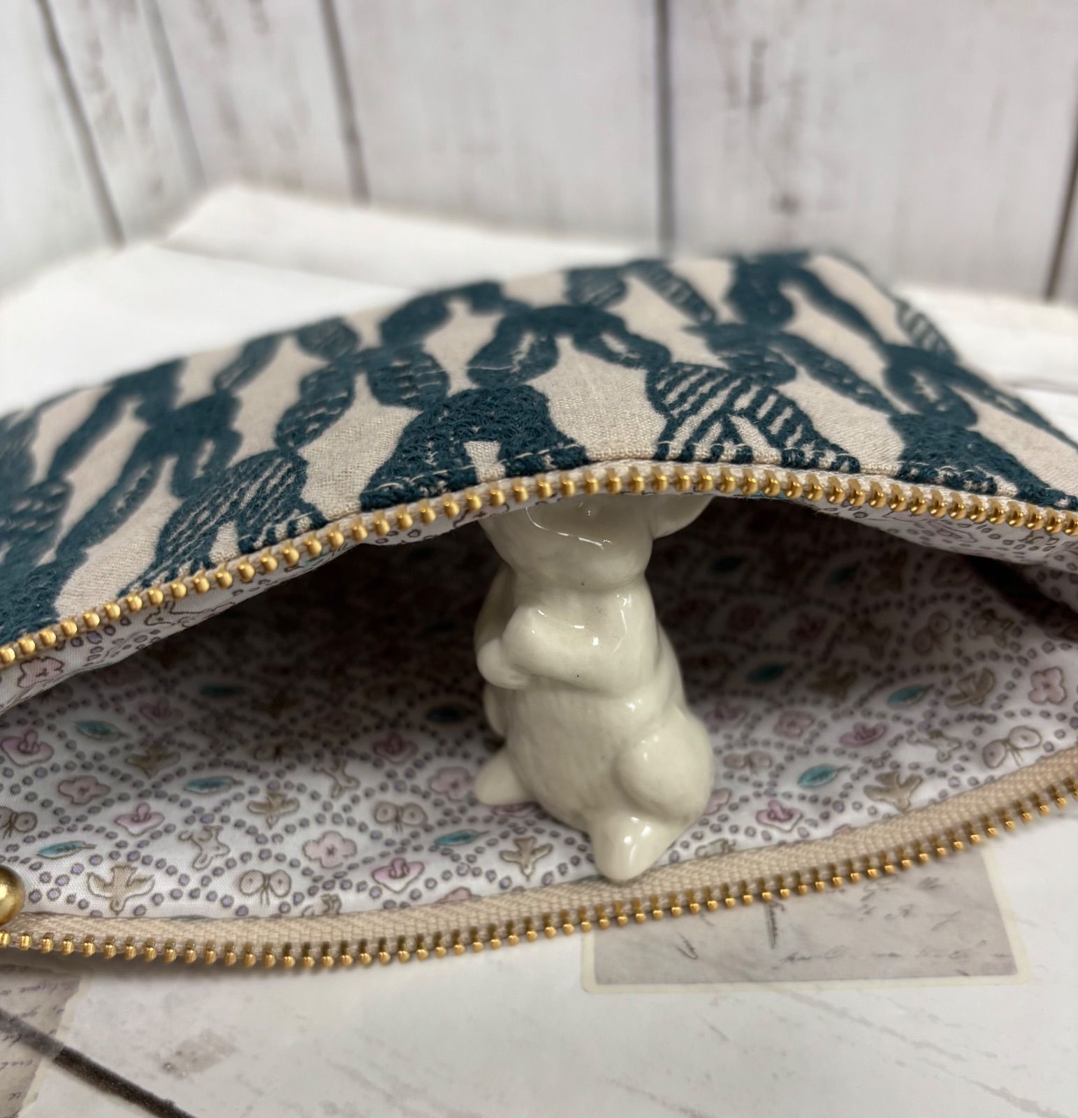 ハンドメイド ミナペルホネン pomppiaベージュのポーチ - メルカリ