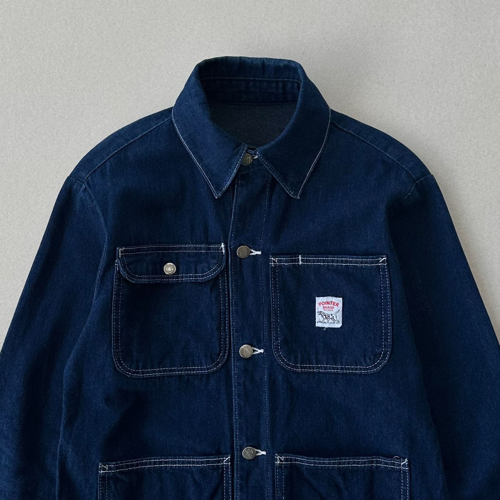 希少USA製】POINTER カバーオール 濃紺 36 チョアコート デニム - メルカリ