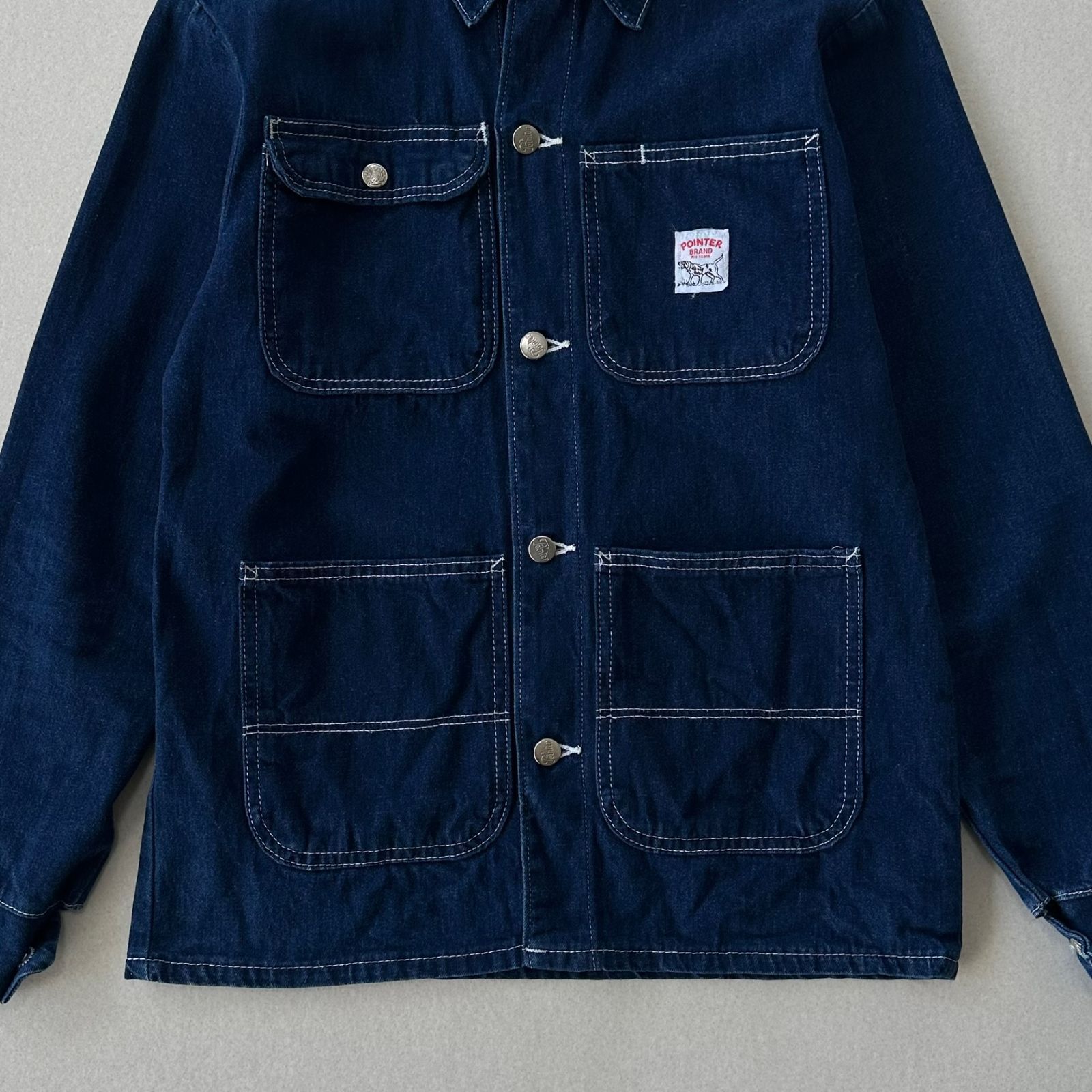希少USA製】POINTER カバーオール 濃紺 36 チョアコート デニム - メルカリ