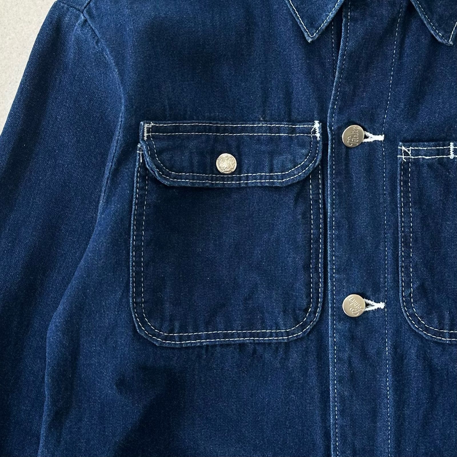 希少USA製】POINTER カバーオール 濃紺 36 チョアコート デニム - メルカリ
