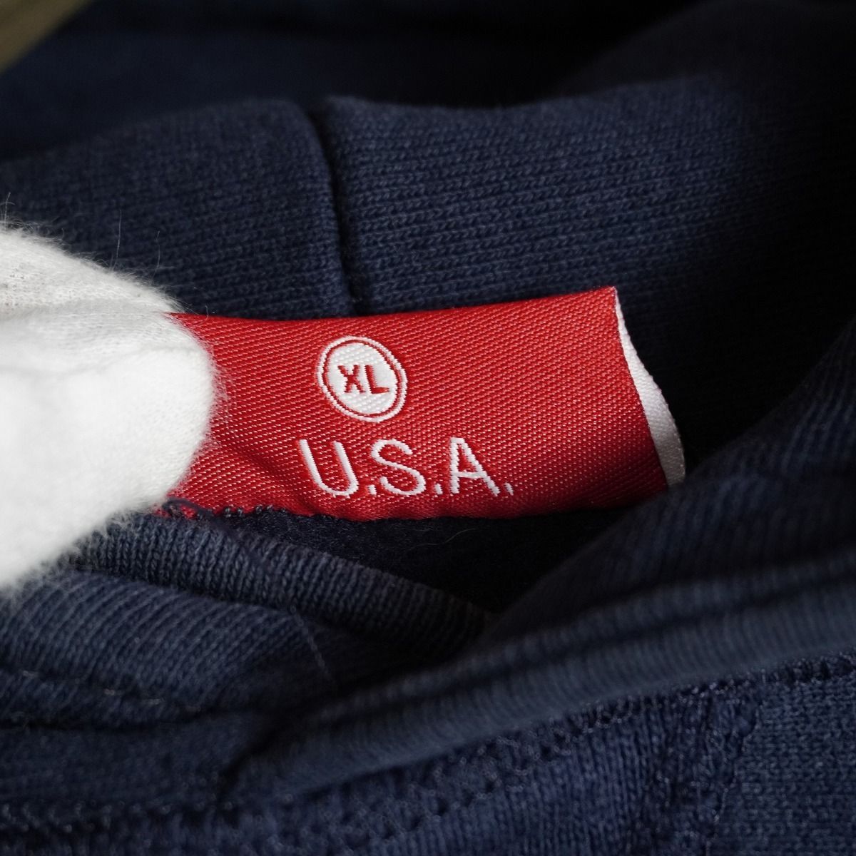 希少 初期 90S Old Supreme シュプリーム USA製 Vガゼット ヘビー