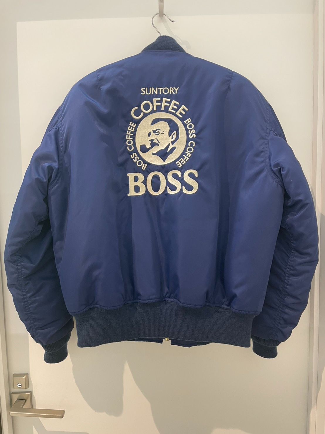 成】初代 ボスジャン SUNTORY BOSS MA-1 フライトジャケット ネイビー