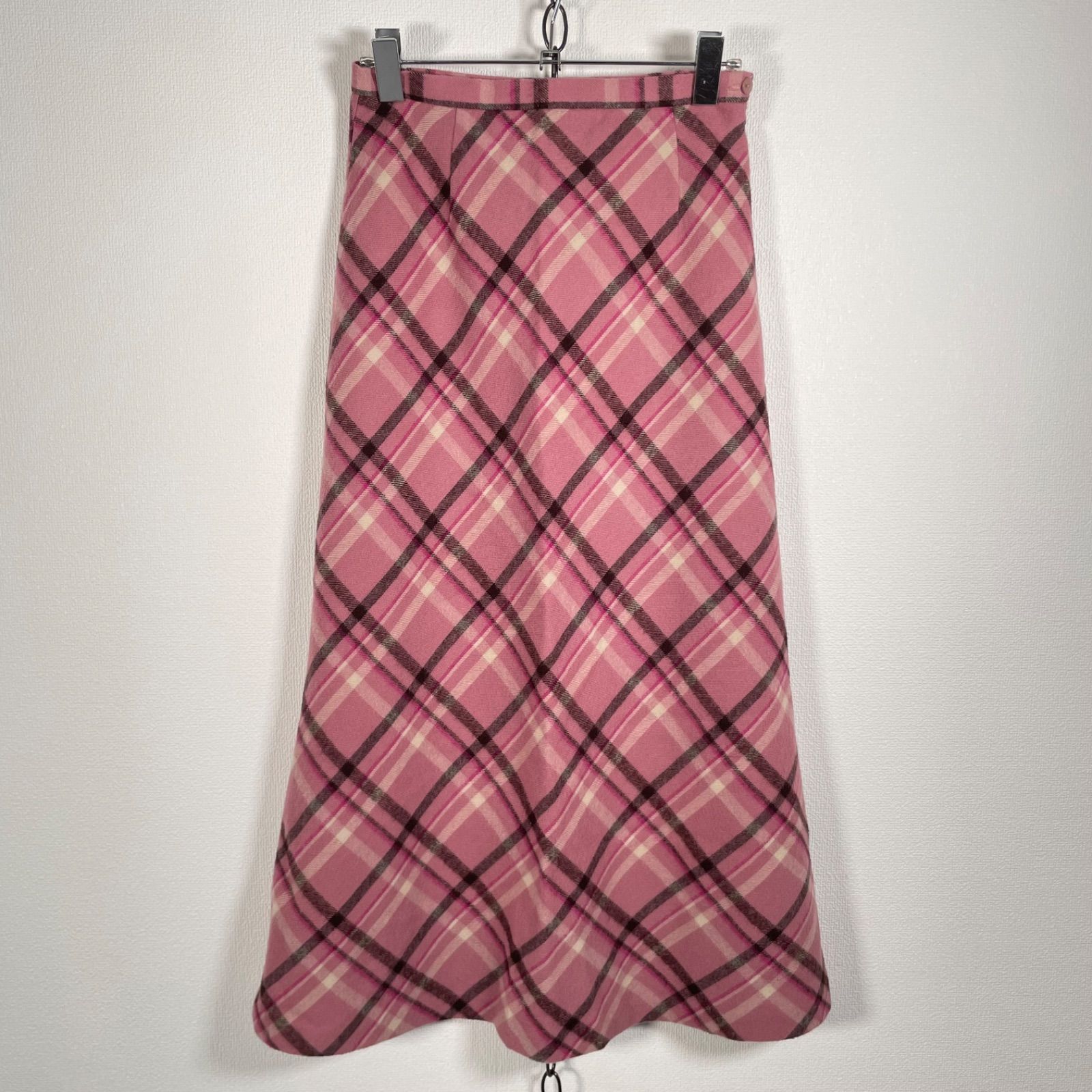 日本製 90s Japanese Vintage monable ノバチェック ウール フレア