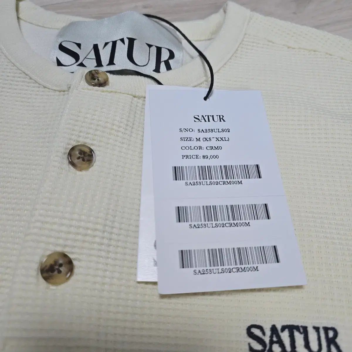 新品 セター ワッフル ヘンリー ネック Tシャツ satur - メルカリ