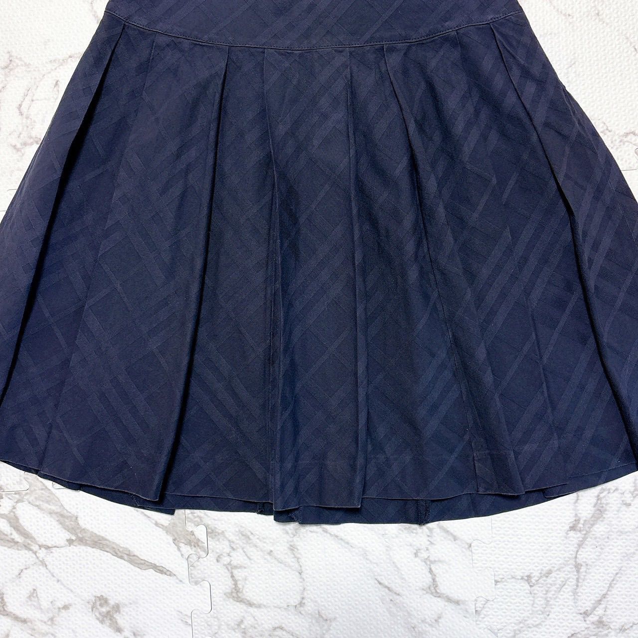 バーバリーブルーレーベル BURBERRY BLUE LABEL 38 チェック柄フレア