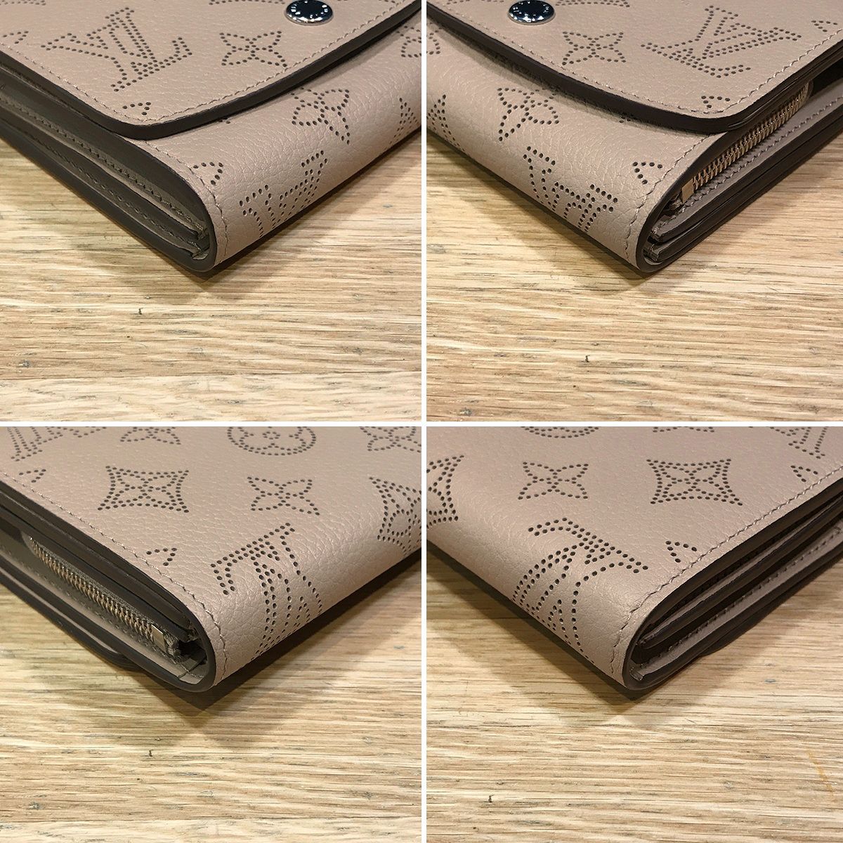 新品同様 ルイヴィトン 現行 マヒナ ポルトフォイユイリスコンパクト