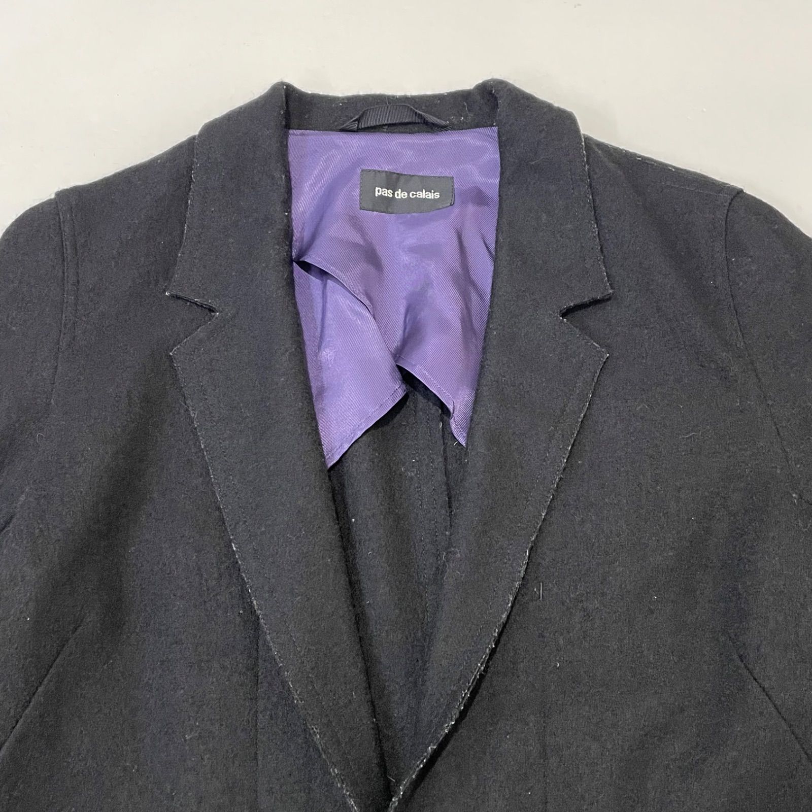 pas de calais パドカレ ウールテーラードジャケット サイズ38