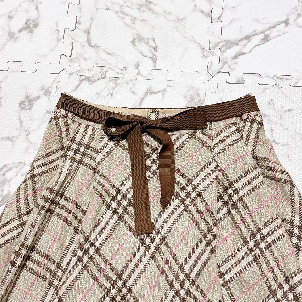 BURBERRY BLUE LABEL バーバリー ブルーレーベル フレアスカート ノバ