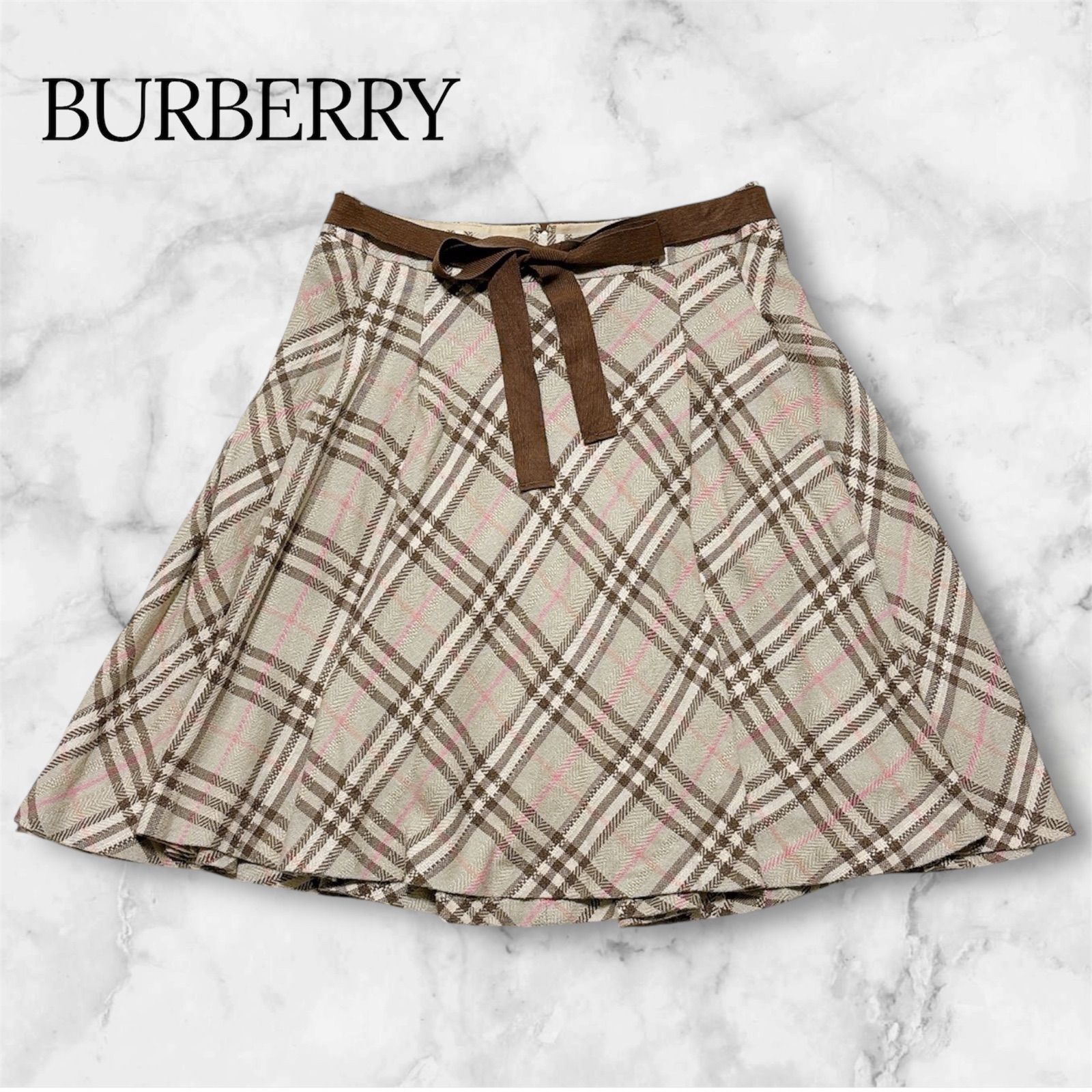 BURBERRY BLUE LABEL バーバリー ブルーレーベル フレアスカート ノバ
