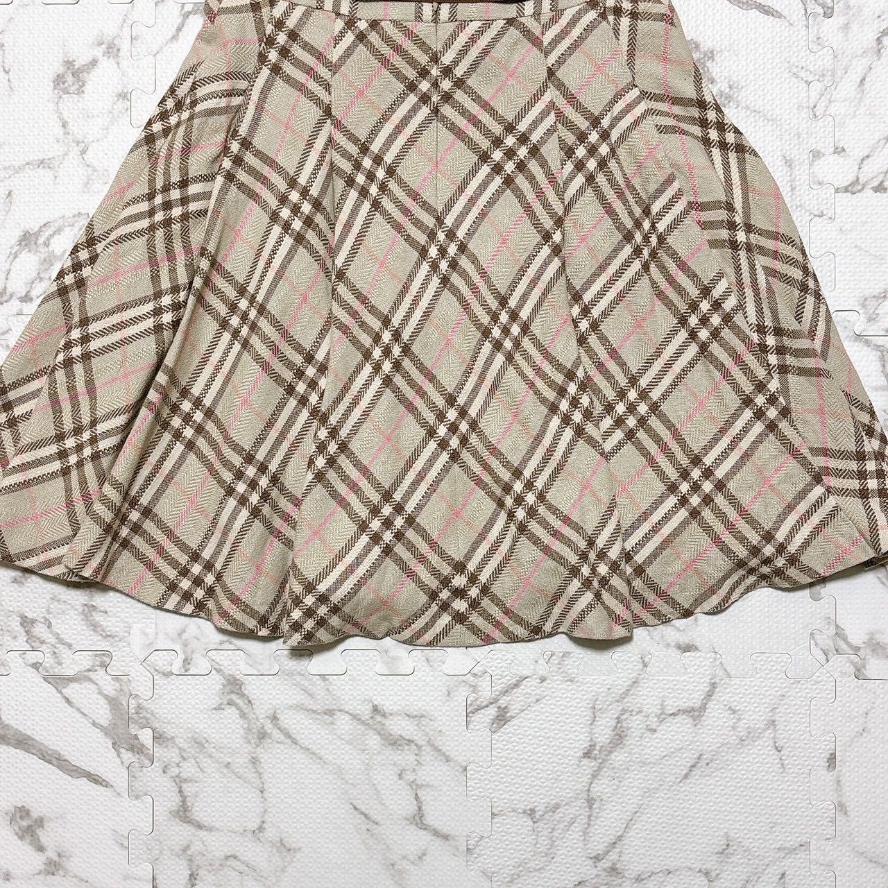 BURBERRY BLUE LABEL バーバリー ブルーレーベル フレアスカート ノバ