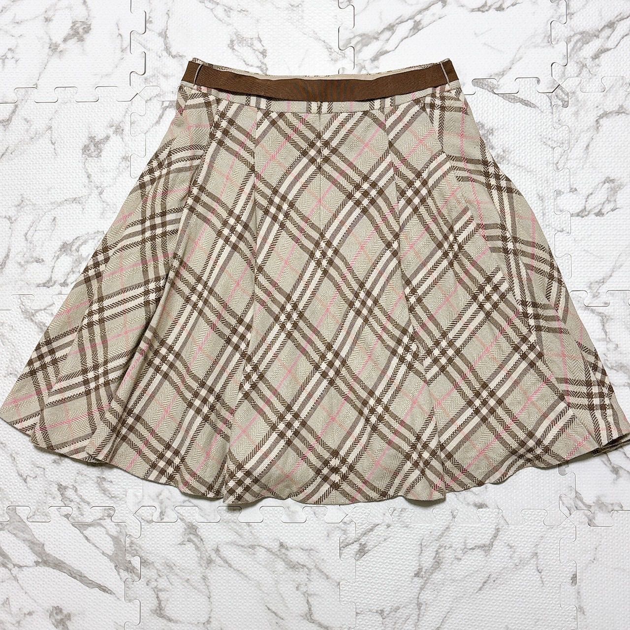 BURBERRY BLUE LABEL バーバリー ブルーレーベル フレアスカート ノバ