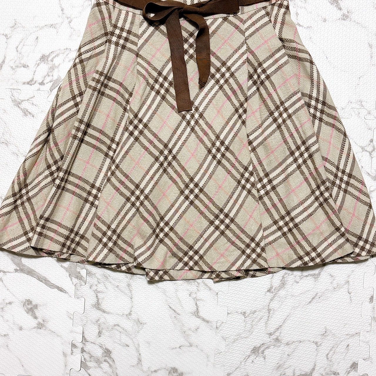 BURBERRY BLUE LABEL バーバリー ブルーレーベル フレアスカート ノバ