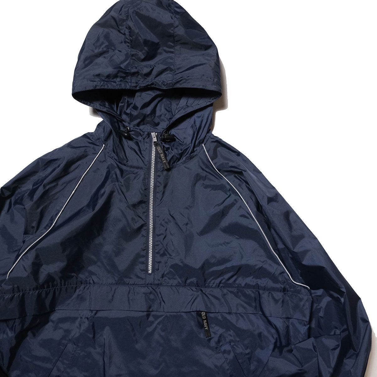 90's オールドネイビー ナイロン アノラックパーカー (M) 紺